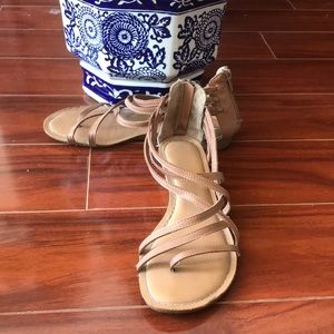 Zip up strappy sandals